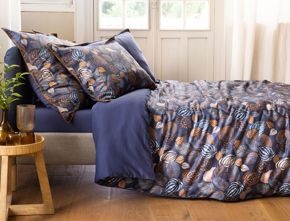 Housse de couette avec zip-Blue cacao