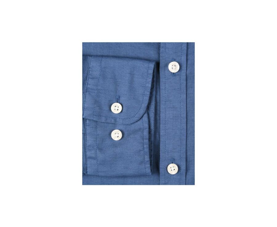 Chemise coton lin indigo unie - ELIBERT