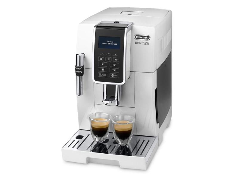 De'Longhi Kaffeevollautomat Dinamica ECAM 350.35.W Weiss Vollautomat für Kaffeebohnen oder Kaffeepulver