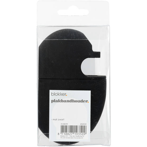Blokker plakbandhouder luxe mat zwart