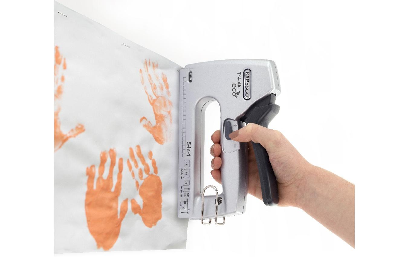 Handtacker T14 ALU ECO5 in 1 Heftklammer / Nagelpistole