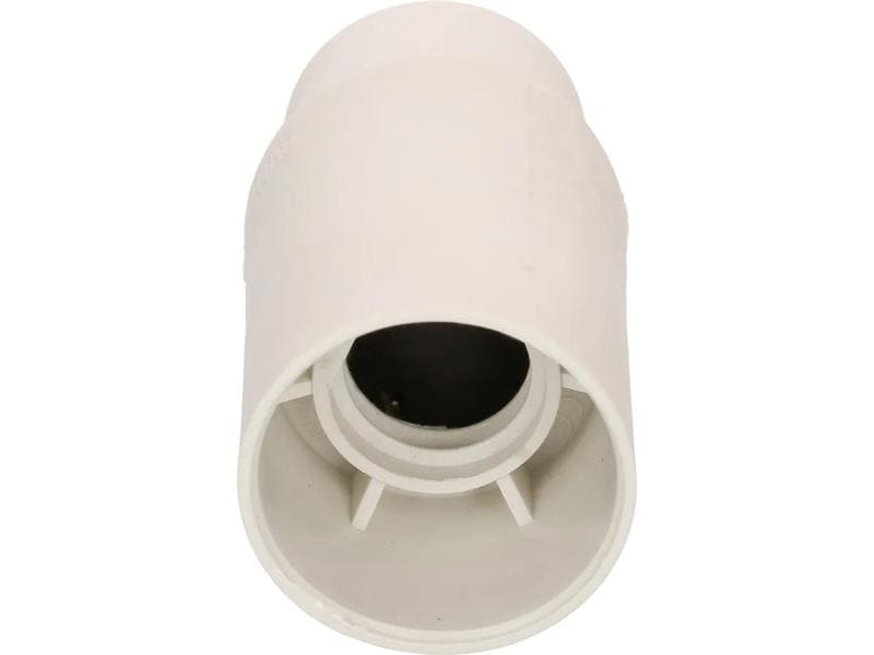 Max Hauri Lampenfassung E14 Glattmantel M10 x 1 Weisse Lampenfassung für E14 Leuchtmittel