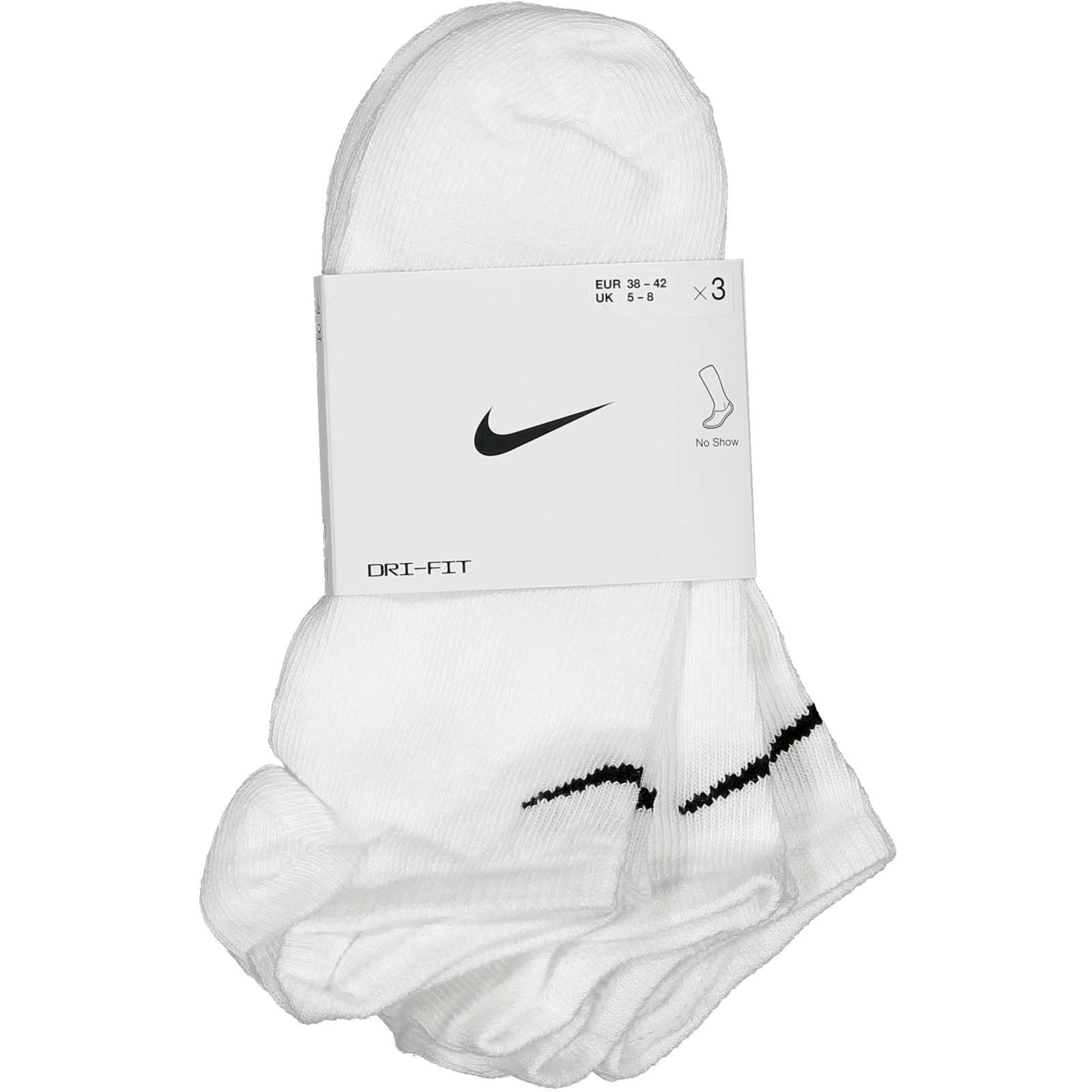 Nike Sneakersocken Everyday, 3 Paar 38-42, weiss