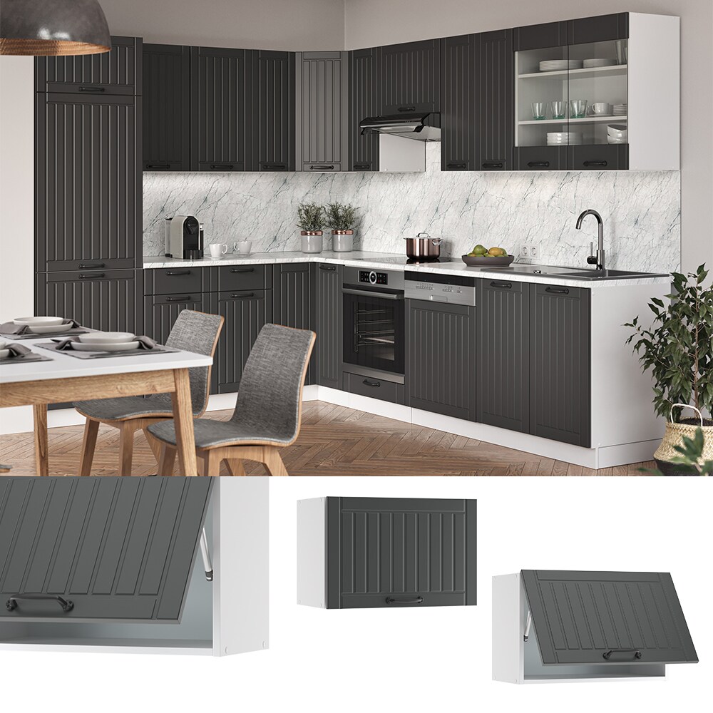 Vicco Hängeschrank 60 cm FAME Line Küchenschrank Dunstabzugshaube Landhaus Anthrazit