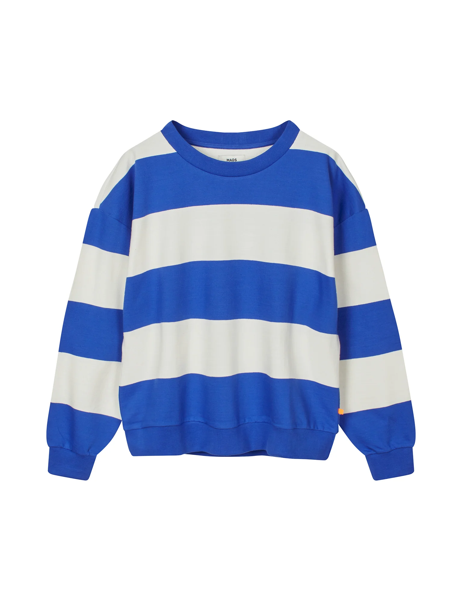 Mads Nørgaard  Airy Stripe Denver sweatshirt - Amparo Blue/Cloud Dancer