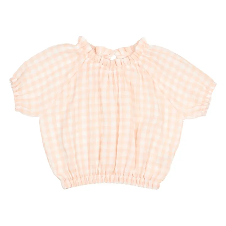 Búho Blouse Vichy Mousseline | Saumon