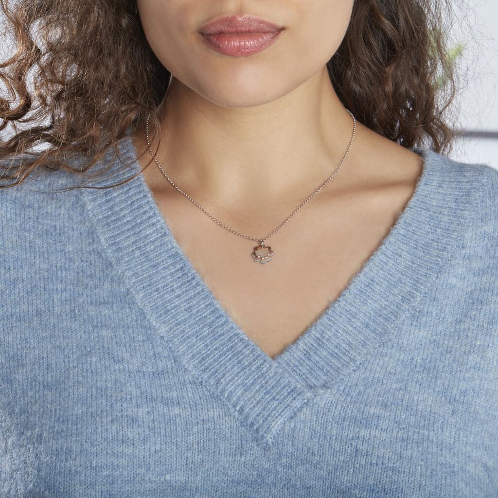 Collier Argent Bicolore Soio