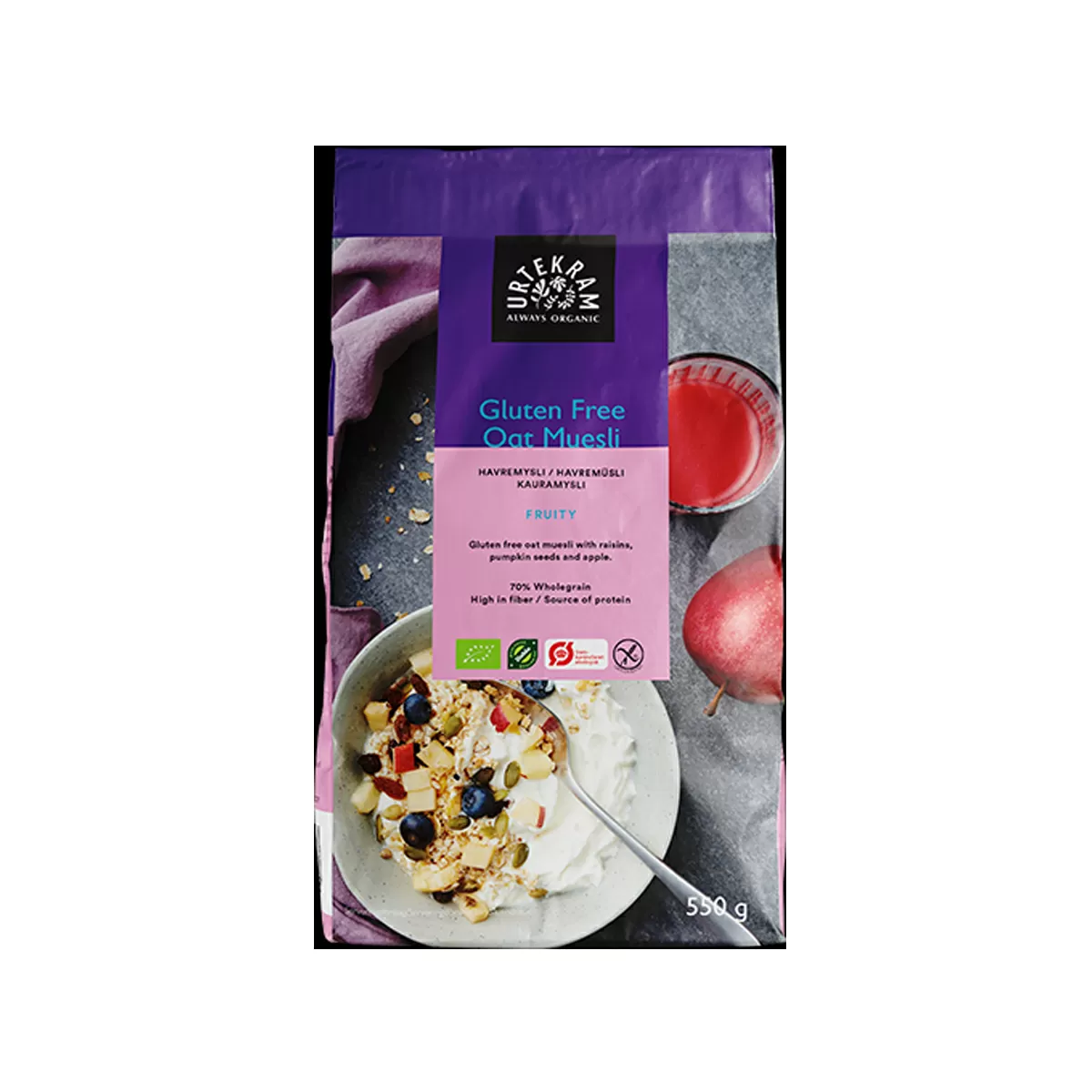 Urtekram Mysli havre Glutenfri Ø - 550 gr