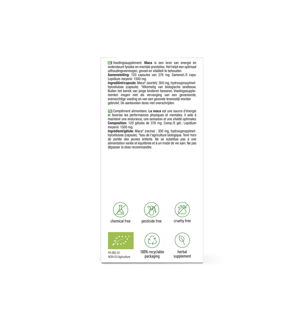 Purasana Maca Vegan Bio (120 vega capsules)