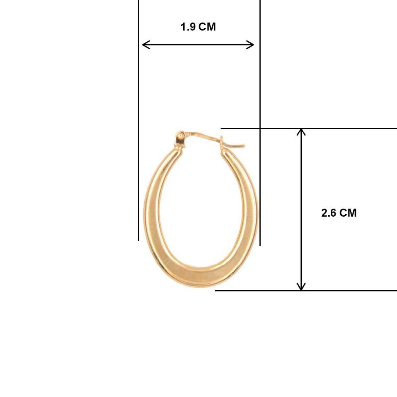 Boucles d'Oreilles Créoles - Or Jaune - Femme