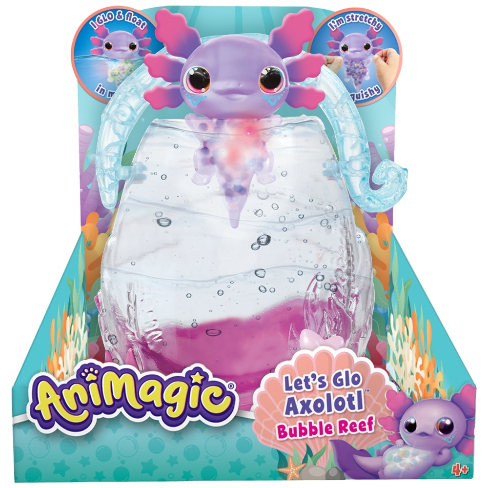 Animagic Let's Glo Axolotl Bubble Reef Set