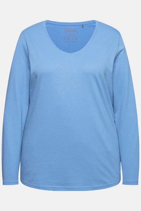 Shirt, Slim, V-Ausschnitt, Langarm
