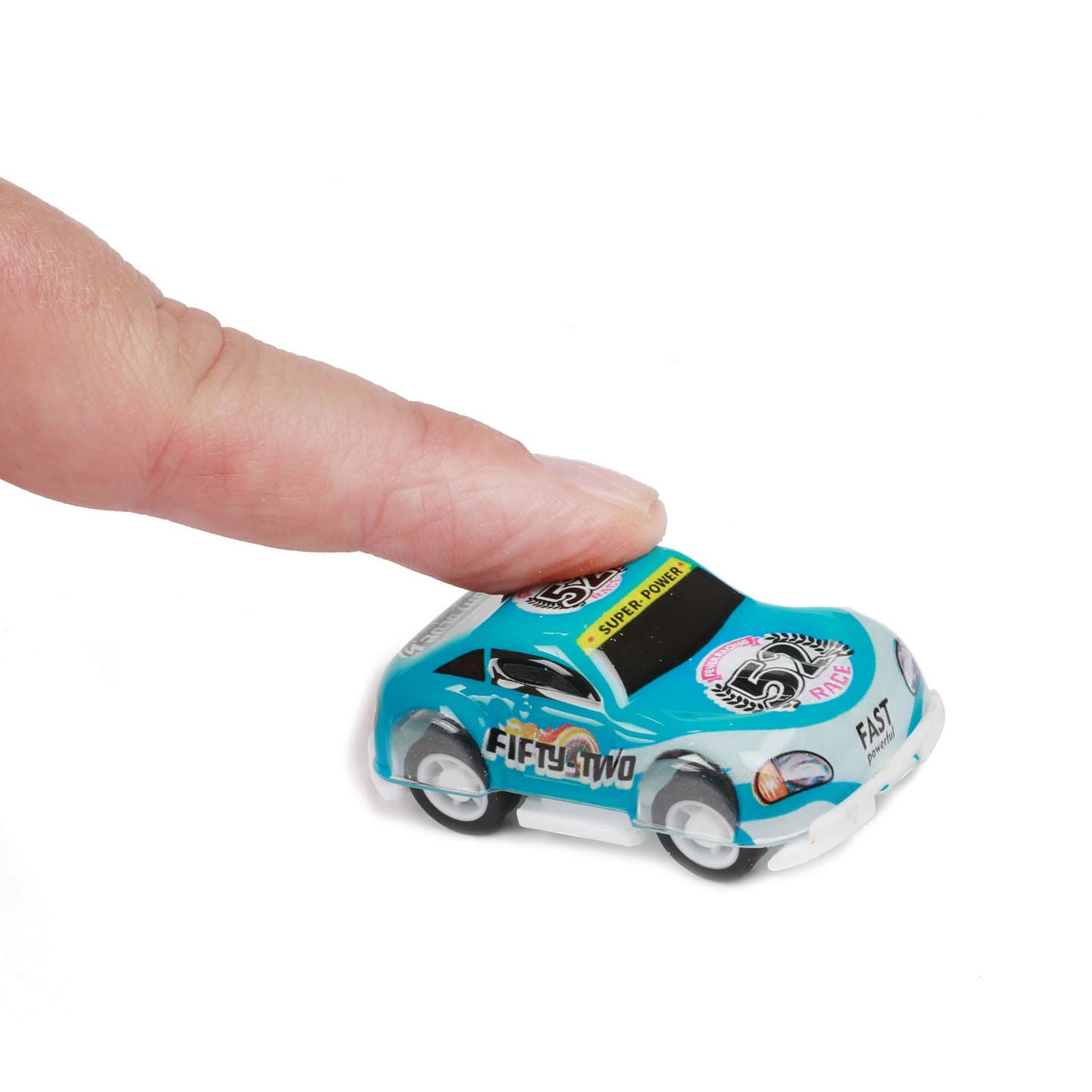 Turbo Racers Mini Rally Pull-backauto's, 9st.