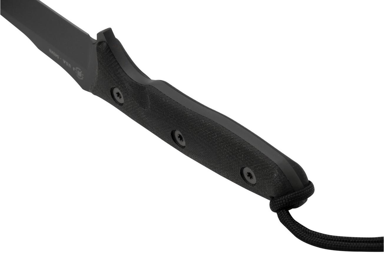 Spartan Blades Moros SB53BKBKNLBK Black, Black Micarta, Molle-Black Sheath, survivalmes