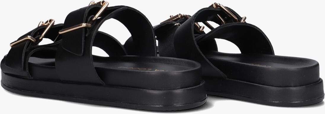zwarte lina locchi slippers led 2 band slipper dz