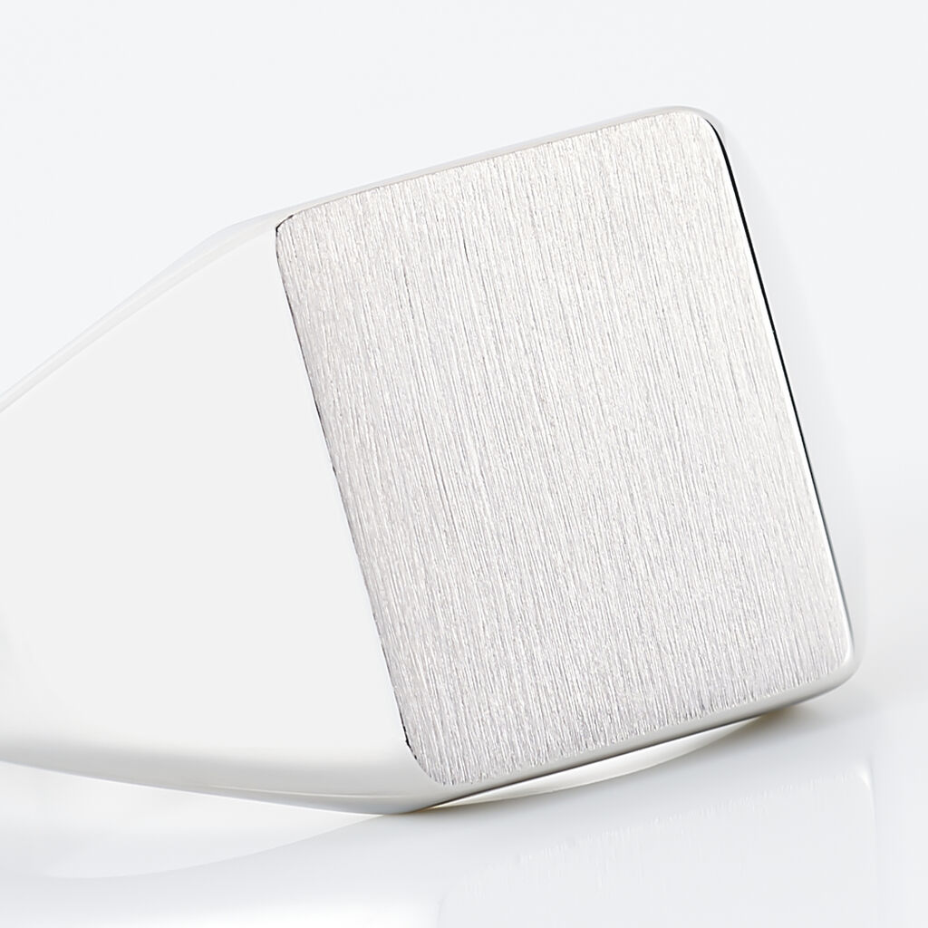 Chevalière Gaspare Argent Blanc