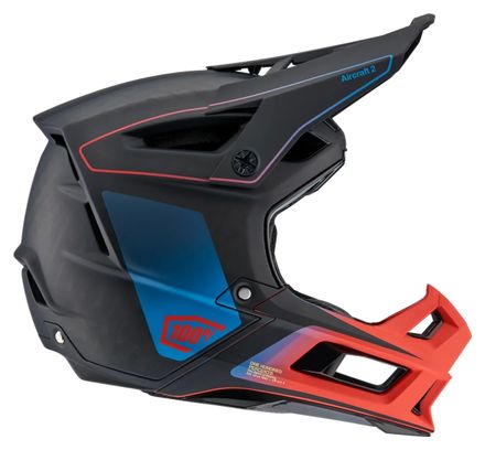 Casque Intégral 100% Aircraft 2 Bleu/Rouge/Noir