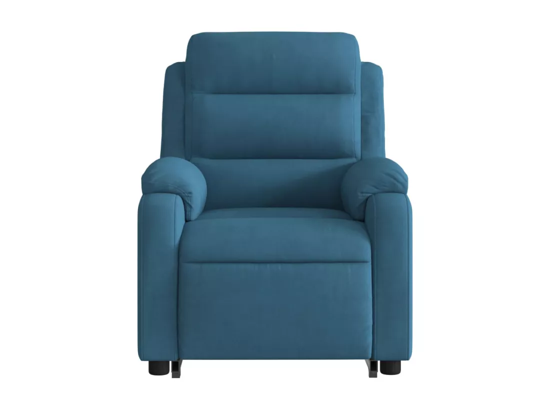 Fauteuil massant inclinable Bleu Velours