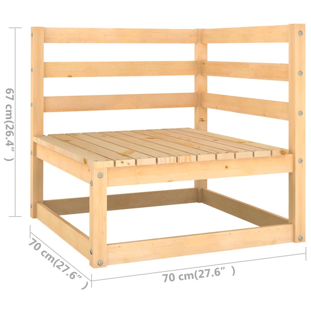 Salon de jardin meuble d'extérieur ensemble de mobilier 6 pièces avec coussins bois de pin massif