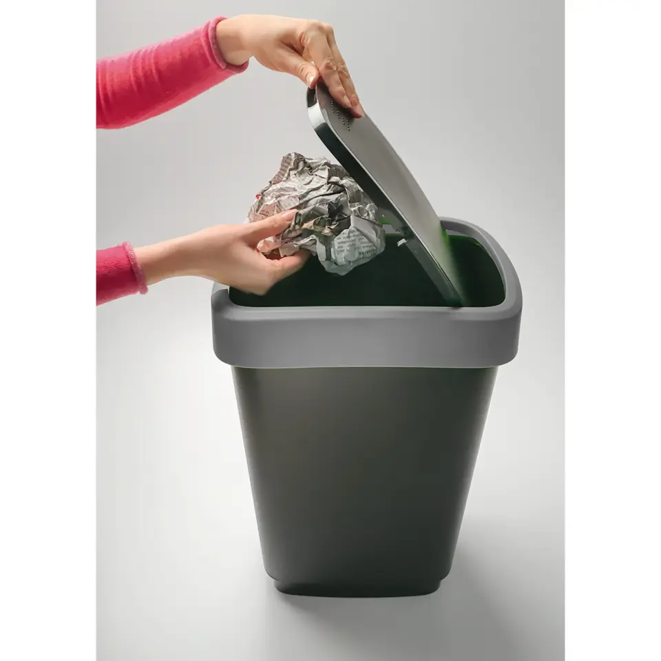 Rotho Afvalbak Twist 40 x 30 x 60 cm 50 l Polypropyleen Zilver
