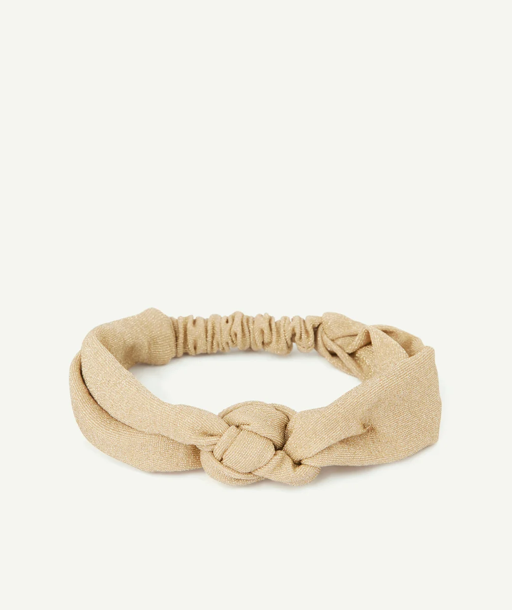 BANDEAU BÉBÉ FILLE COULEUR DORÉE PAILLETÉ