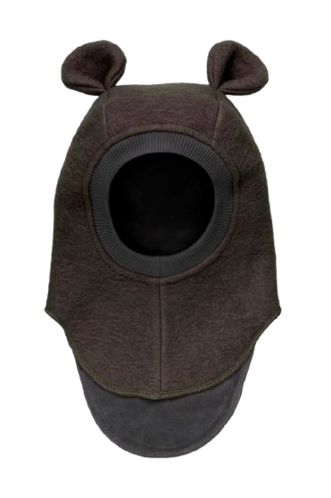 Huttelihut Balaclava Ears Wool dark brown melange
