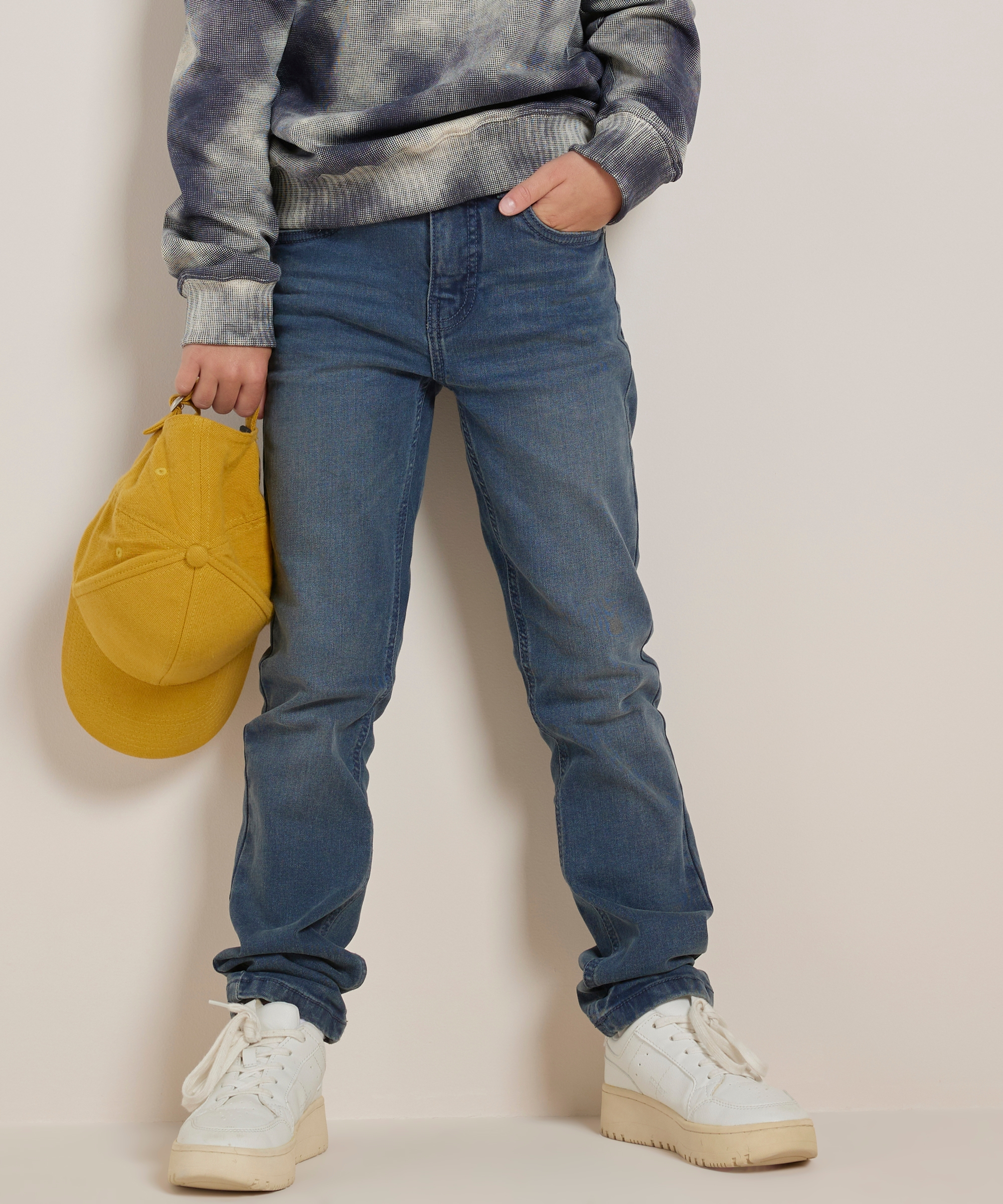 skinny fit stretch jeans - grijsblauw