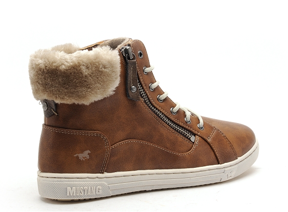 Mustang boots bottine plates femme 1349504 marron