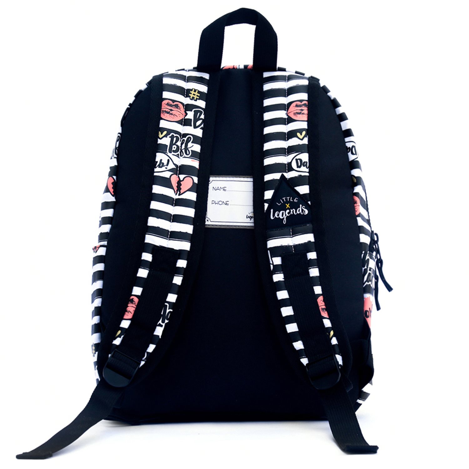 Little Legends BFF Backpack L zwart/wit/roze