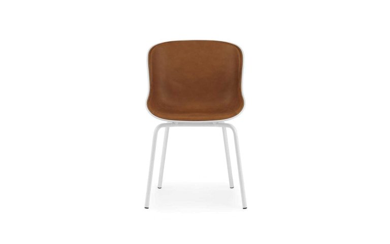 Normann Copenhagen Hyg stoel front upholstery met stalen onderstel Zwart Main Line Flax