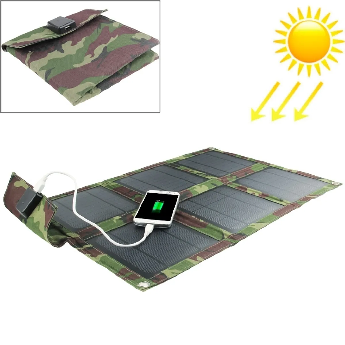 Chargeur solaire pliable 15W Wewoo