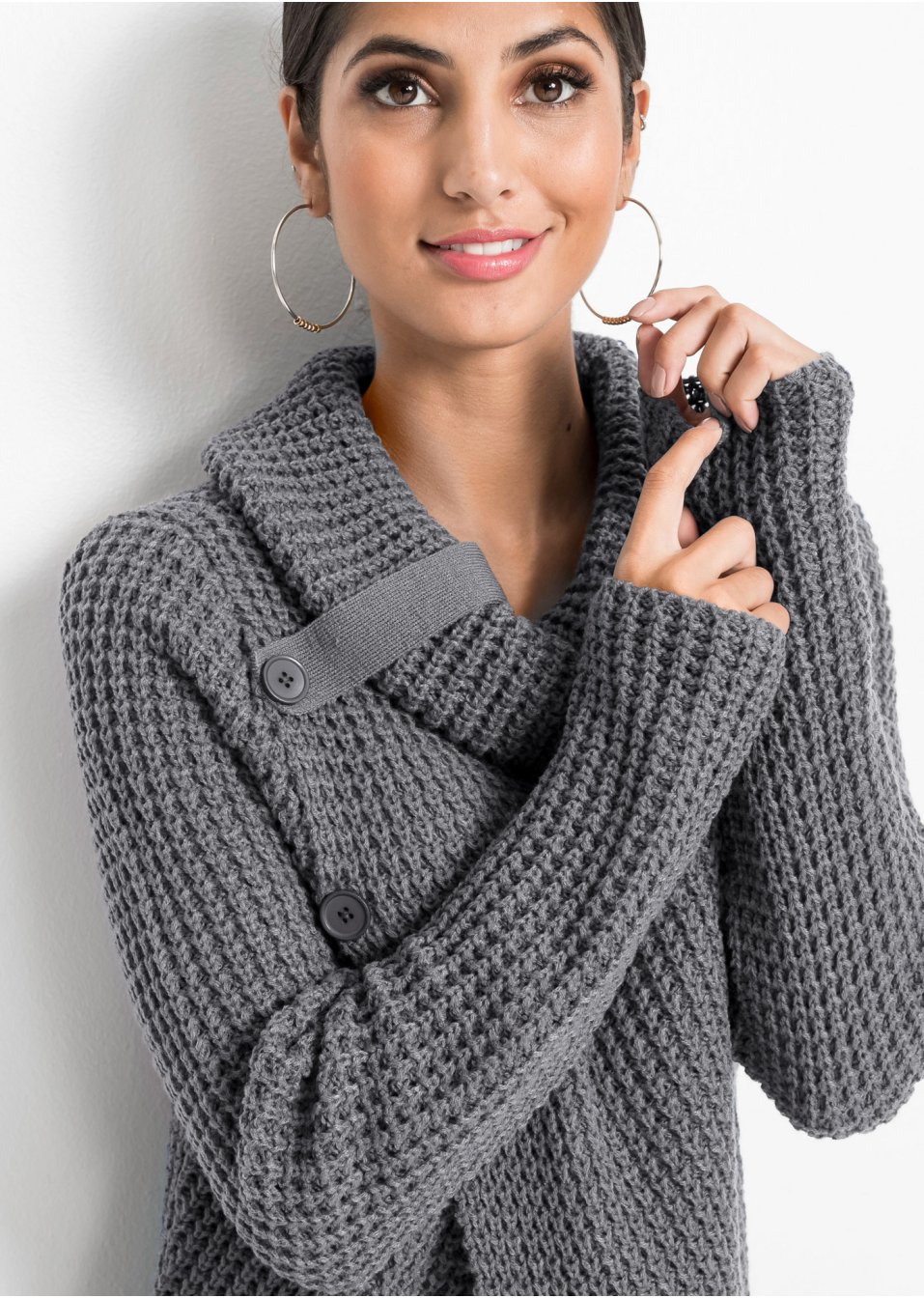 Pull en maille avec boutons