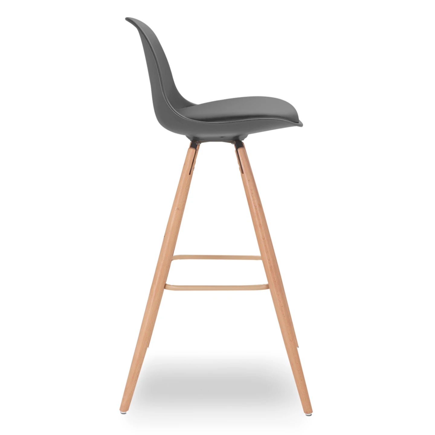 Lot de 4 tabourets de bar SARA mix color gris foncé, gris clair, blanc et bleu canard
