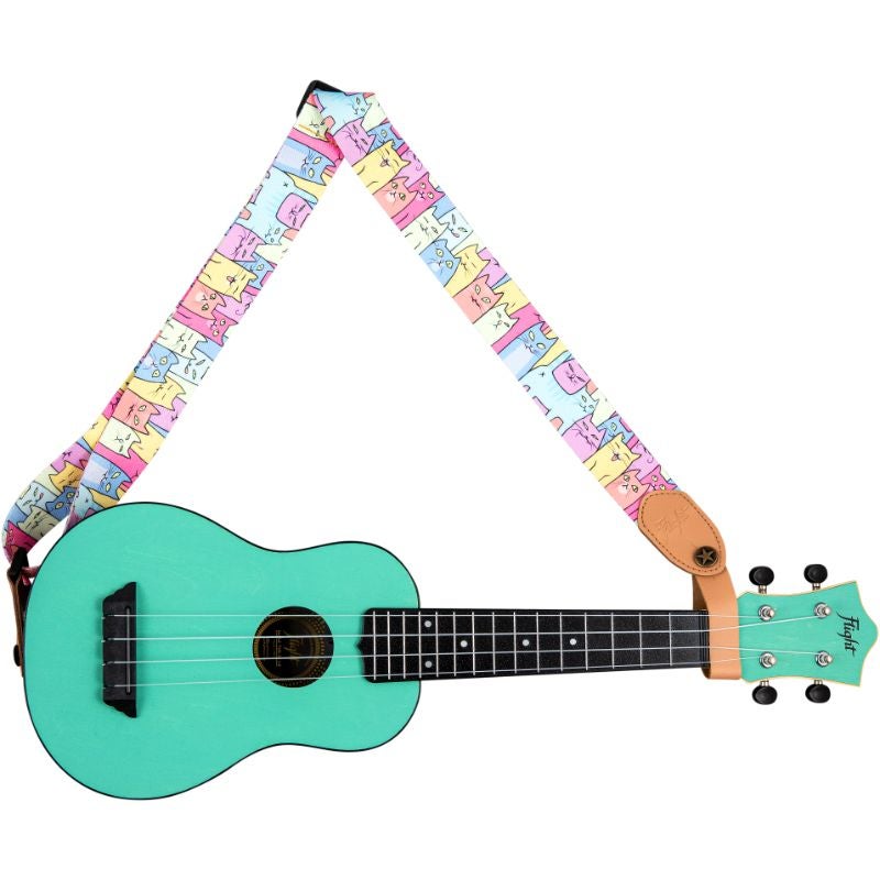 Flight S35 Polyester Ukulele Strap Kitty draagband voor ukelele