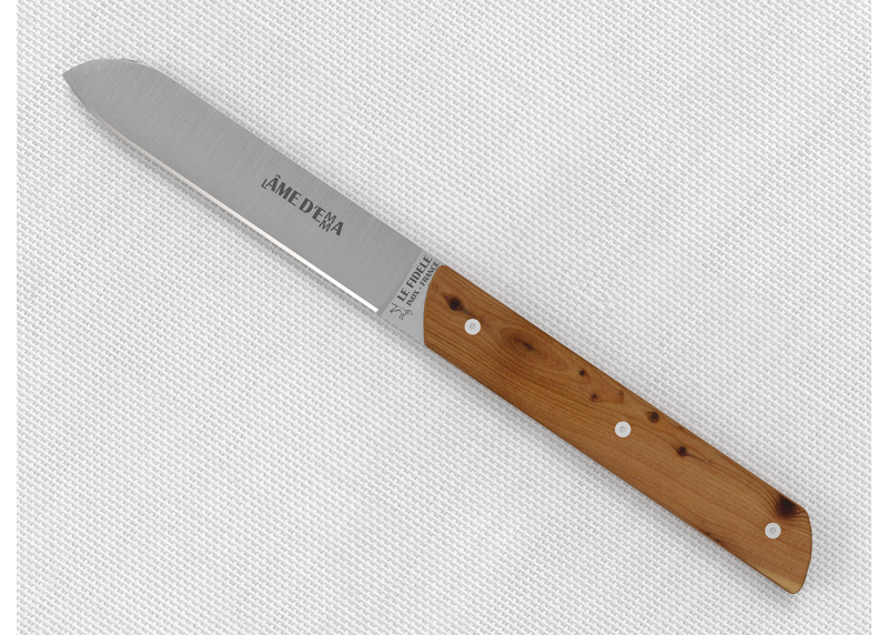 Service de 6 couteaux de table avec un manche en bois de genévrier et lame en acier inoxydable