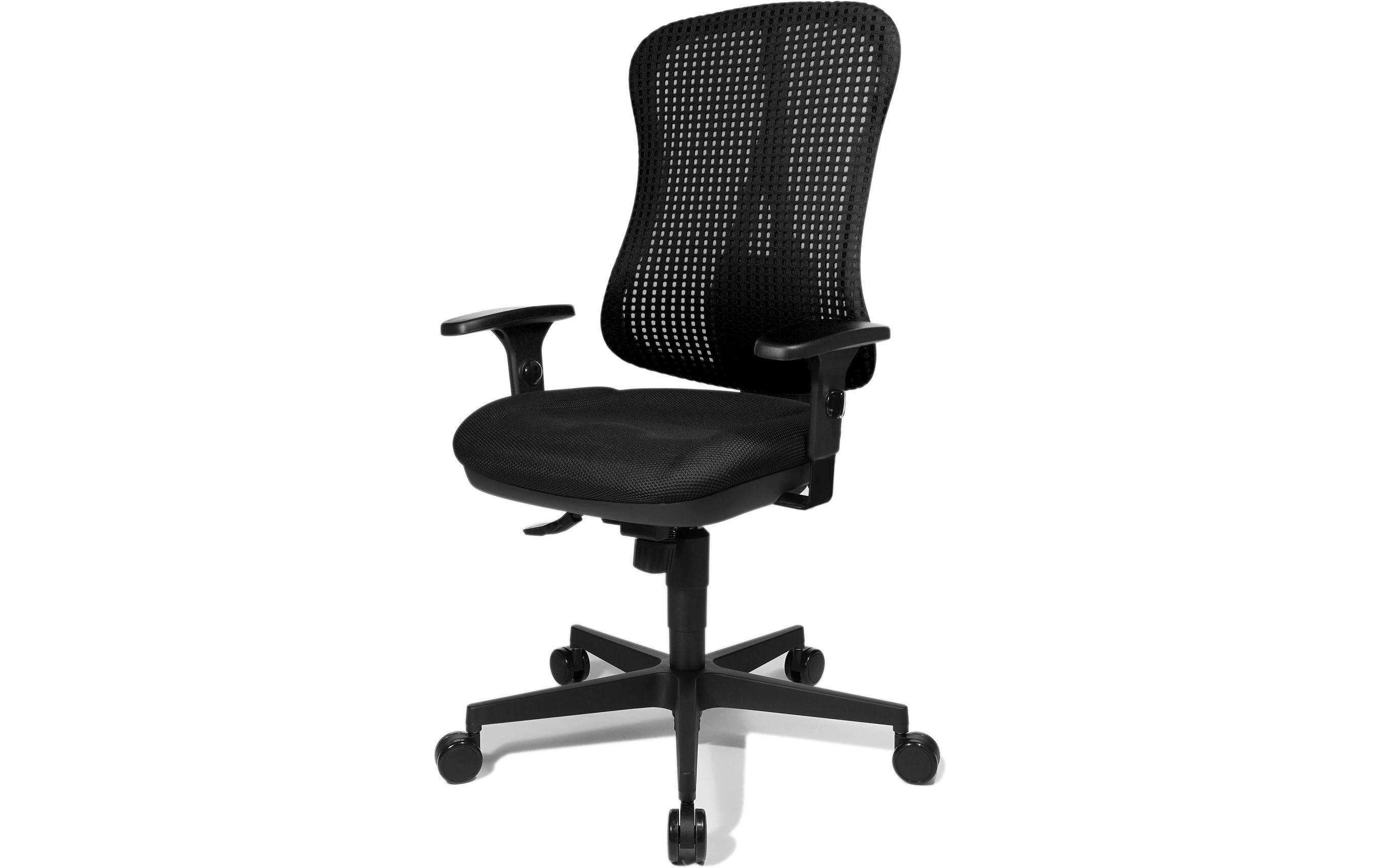Bürostuhl Headpoint, Schwarz<br>Drehstuhl mit taillierter Netz-Rückenlehne
