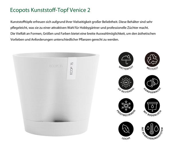 Ecopots Kunststoff-Topf Venice 2, rund