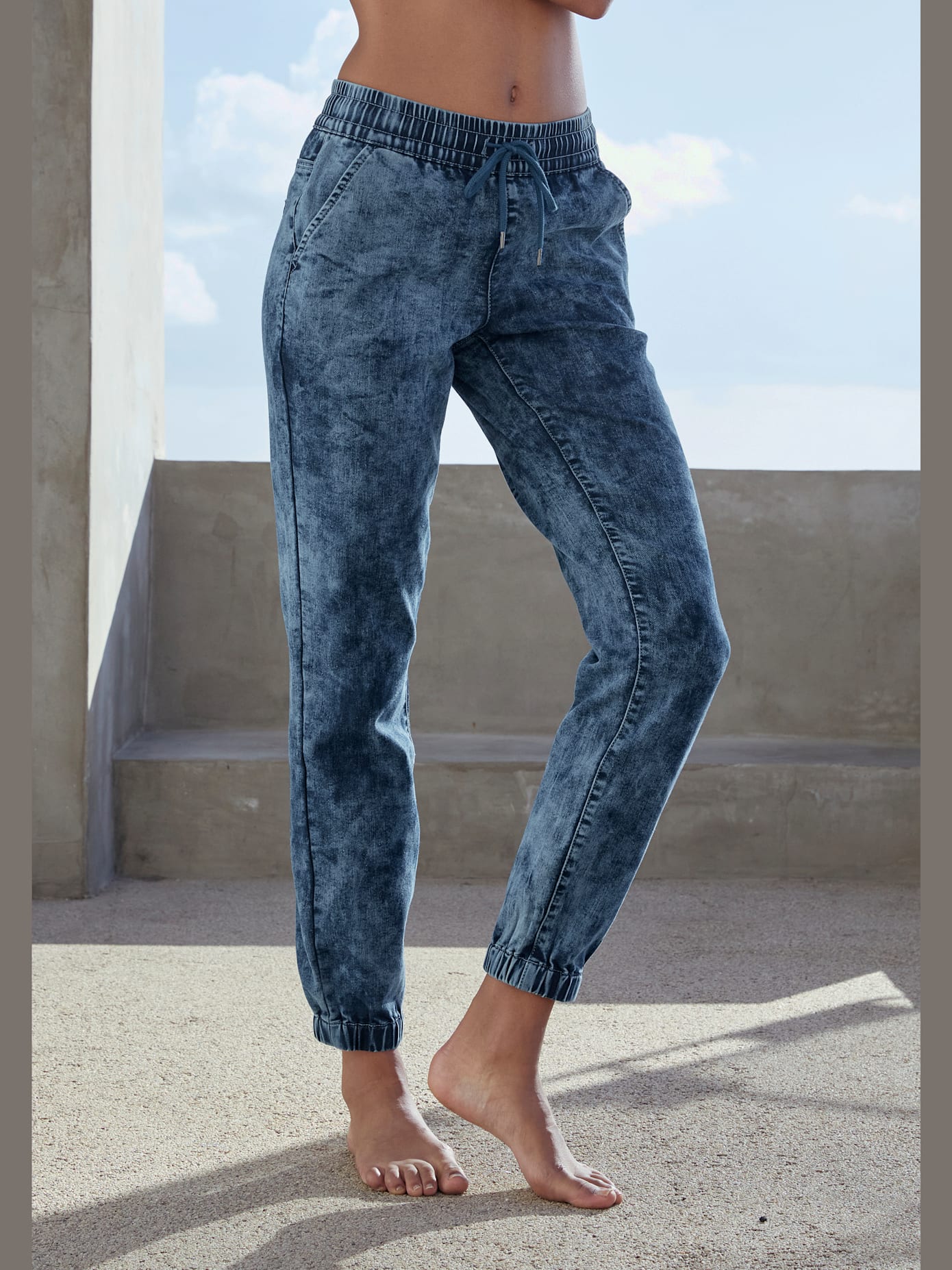 Pantalon de jogging aspect jean