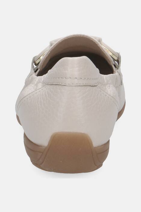 Caprice Leder-Loafer, Zierspange, Wechselfußbett, helles champagner