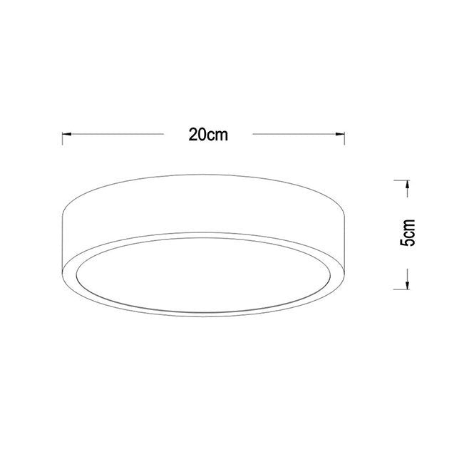 Unar plafondlamp LED Ã20 zwart