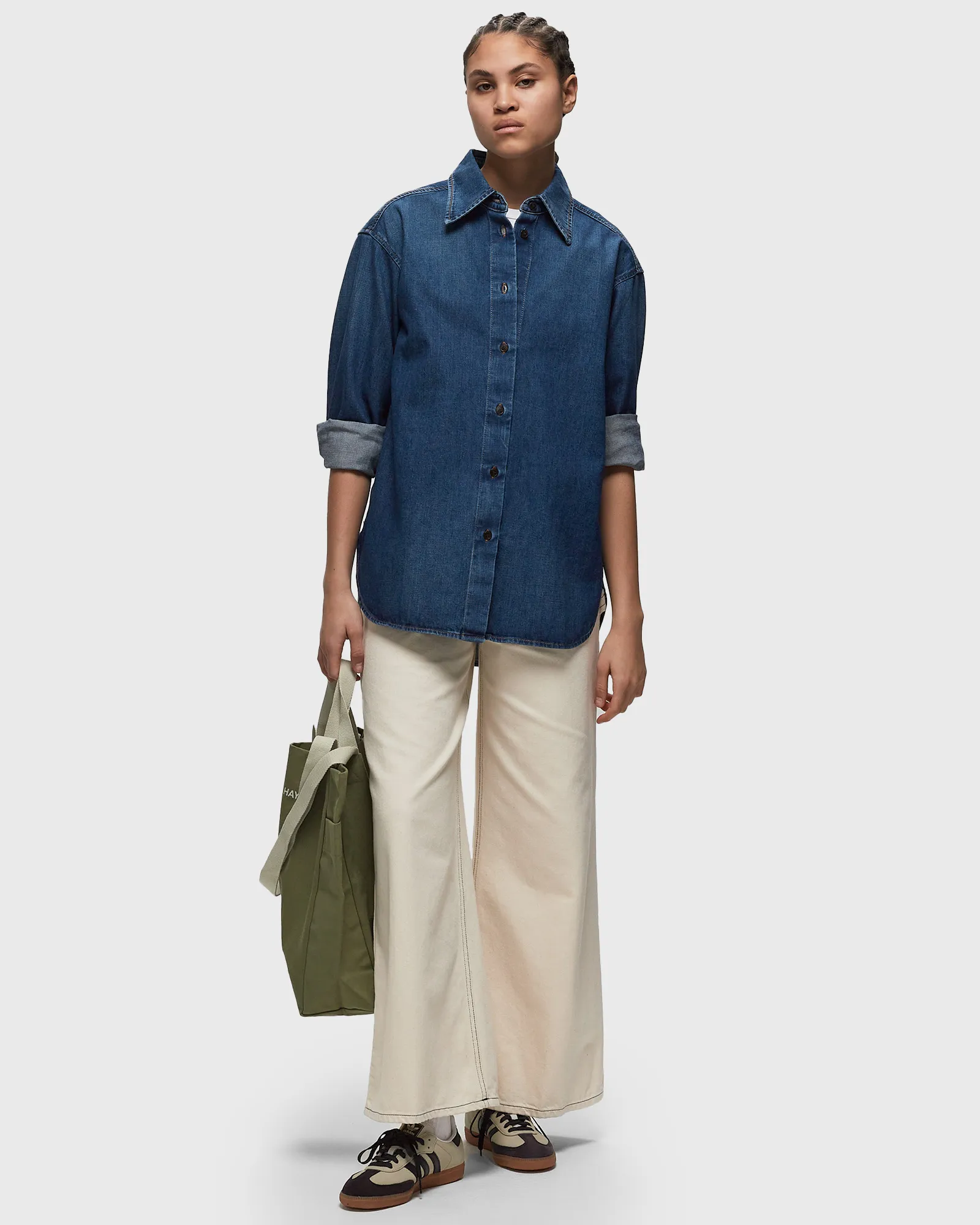 CLOSED BOXY LONGE SLEEVE SHIRT