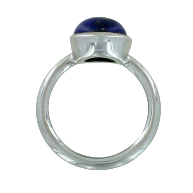 Bague Argent Demi Sphère de Lapis Lazuli