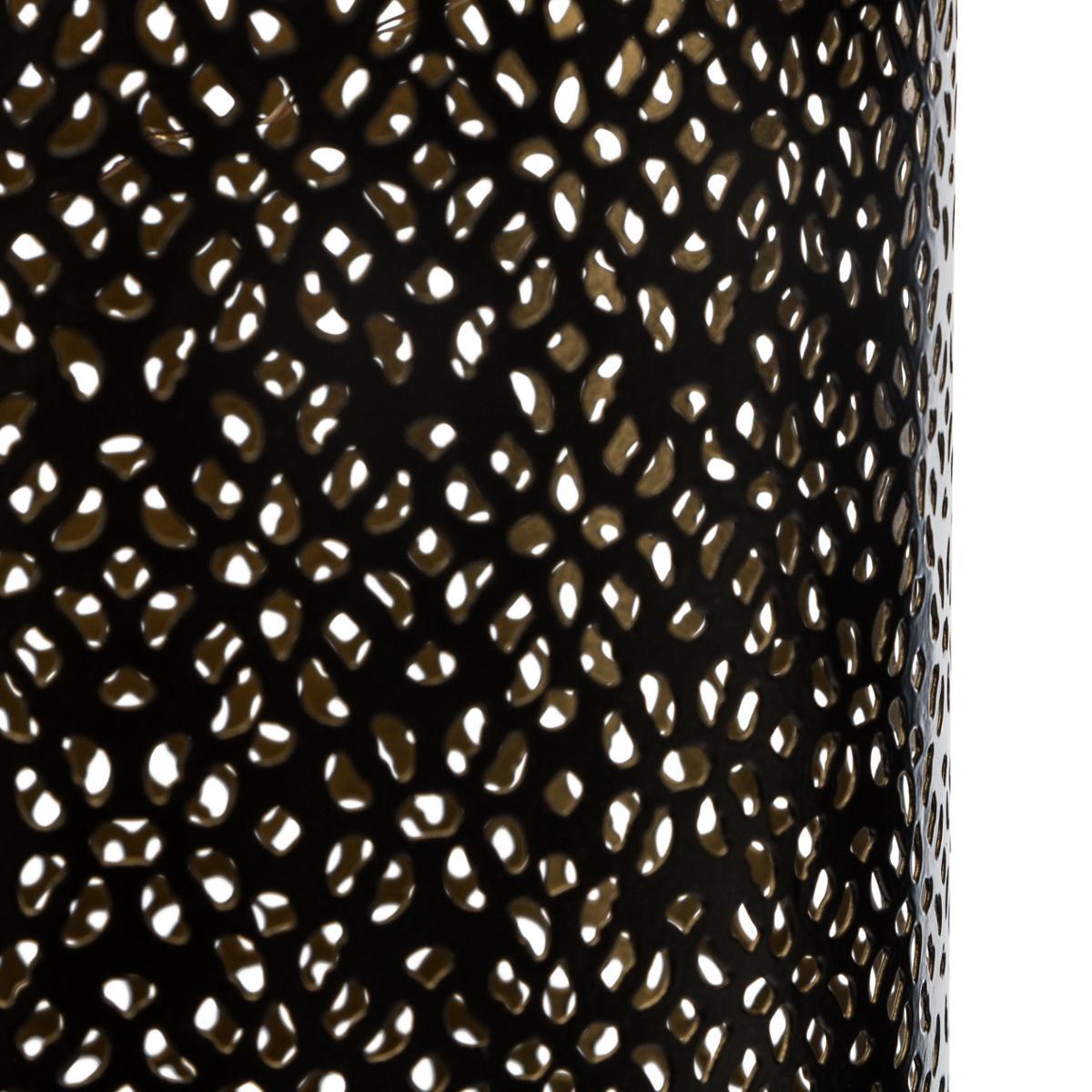 LANTERNE SOLAIRE MAIK METAL NOIR H.25.5CM