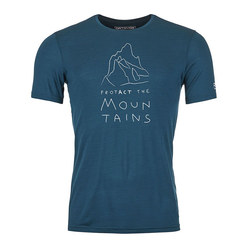 Ortovox 150 COOL MTN PROTECTOR - Tee-shirt Homme petrol blue