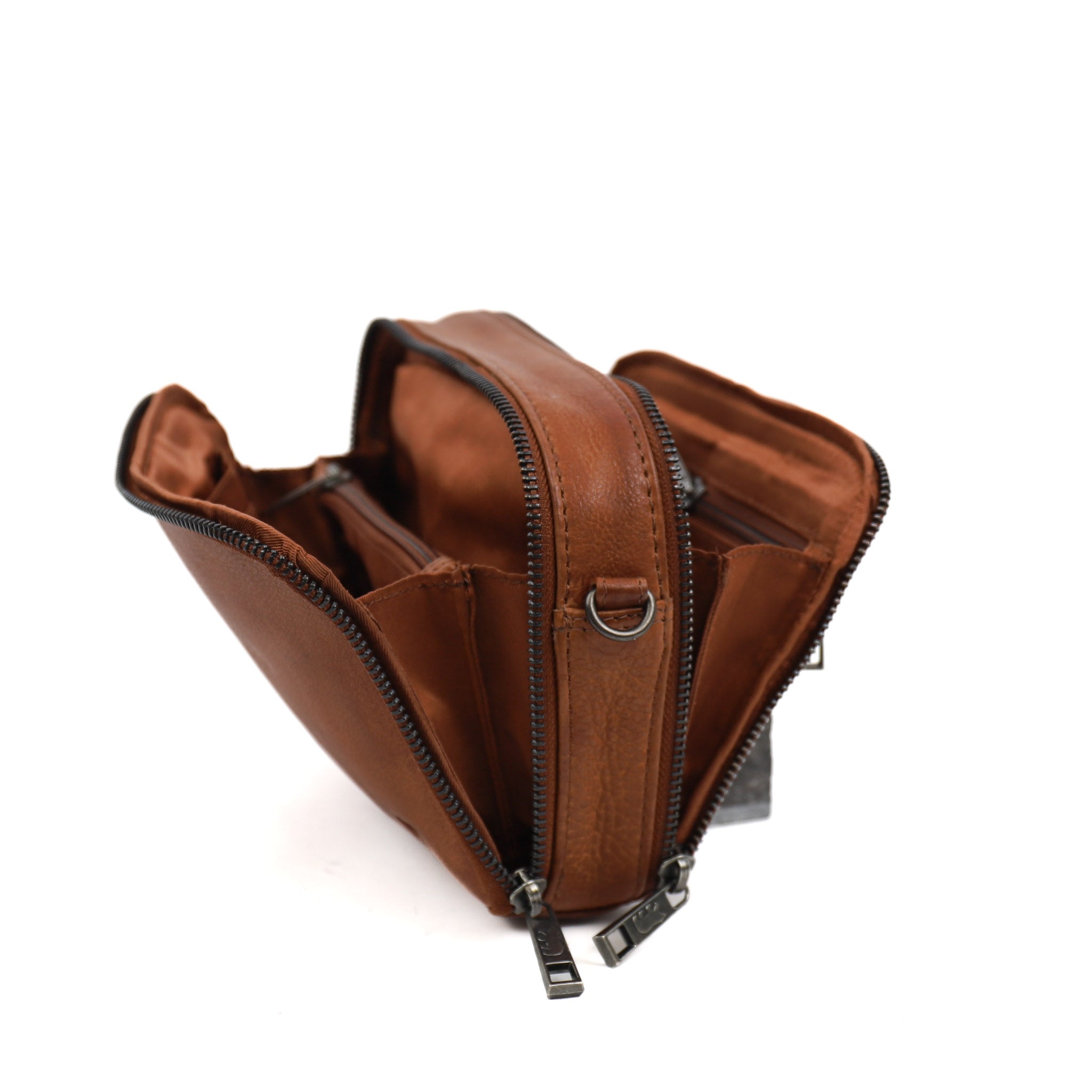 Crossbodytas/Schoudertas 'Eleonora' cognac COGNAC