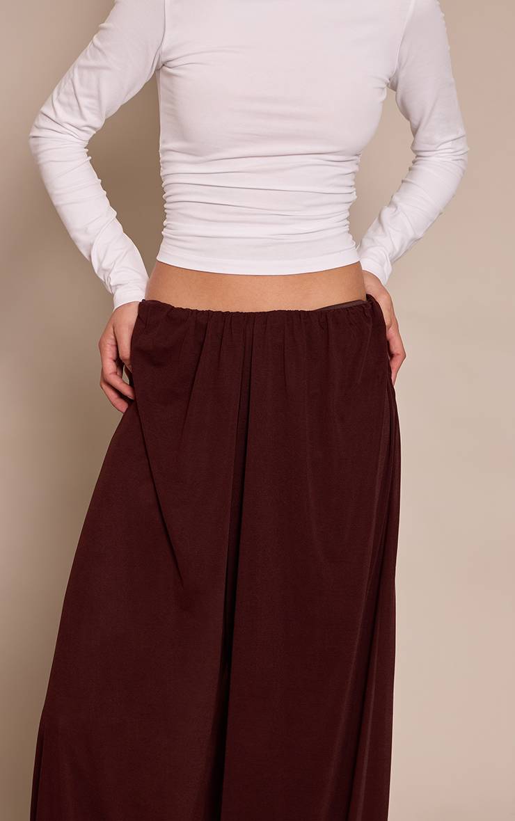 Chocolat Pantalon Ballon En Mousseline Légère