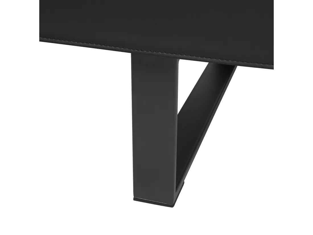 Canapé convertible 3 places en cuir PU noir DERBY PETIT