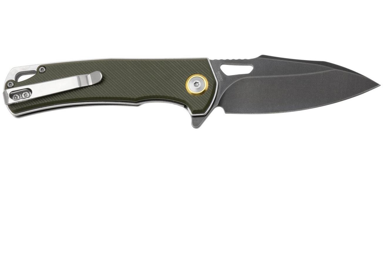 Rough Ryder RR2597 Blackwashed 440, Green Micarta, zakmes
