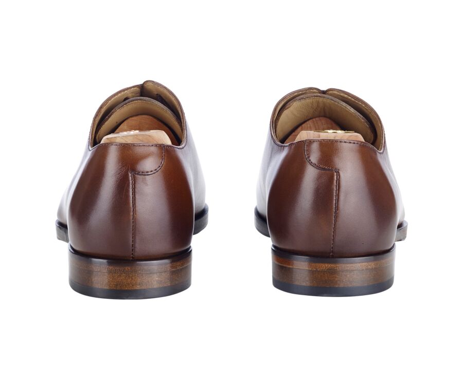 Richelieu homme Châtaigne Patiné semelle cuir avec patin - BELLAGIO PATIN