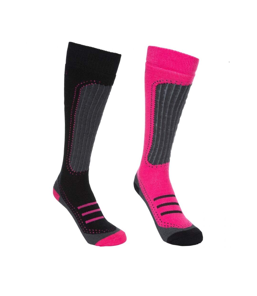 Trespass - Chaussettes de ski JANUS - Femme (Rose foncé/noir) - UTTP4530